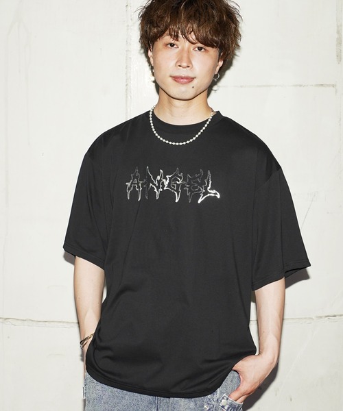 Beno tシャツ シルキータッチビックシルエットマルチプリントT