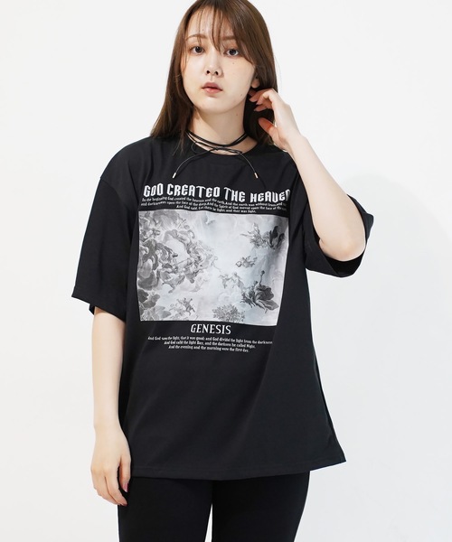 tシャツ シルキータッチビックシルエットマルチプリントTシャツ メンズ レディース | Beno | 14