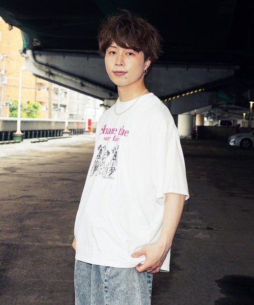 tシャツ シルキータッチビックシルエットマルチプリントTシャツ メンズ レディース | Beno | 21