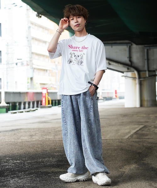 tシャツ シルキータッチビックシルエットマルチプリントTシャツ メンズ レディース | Beno | 22