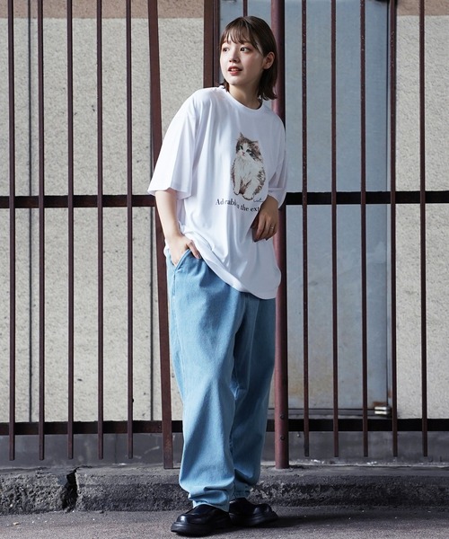 tシャツ シルキータッチビックシルエットマルチプリントTシャツ メンズ レディース | Beno | 26