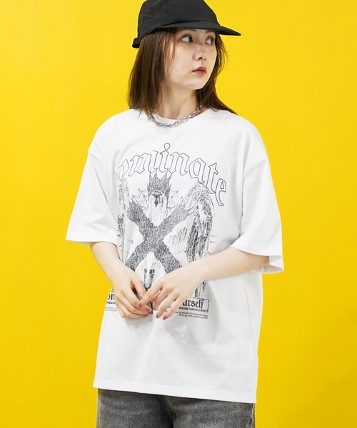 tシャツ シルキータッチビックシルエットマルチプリントTシャツ メンズ レディース | Beno | 34