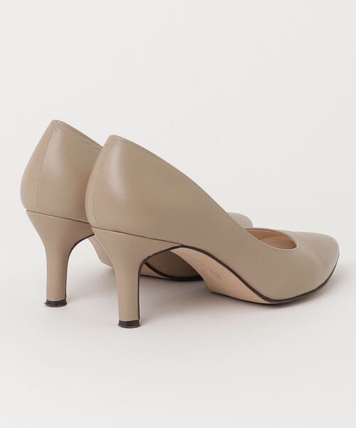 【超美品】Odette e Odile ベージュ スエード パンプス ウェーブラインバックベルト パンプス45↓↑ | オデットエオディール