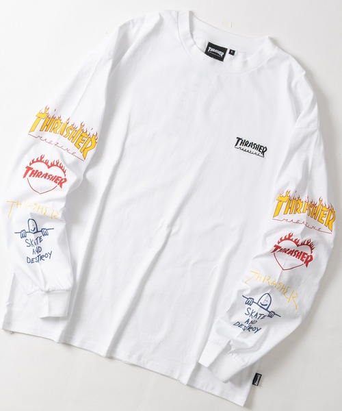 THRASHER（スラッシャー） tシャツ 「at」「THRASHER/スラッシャー」OE