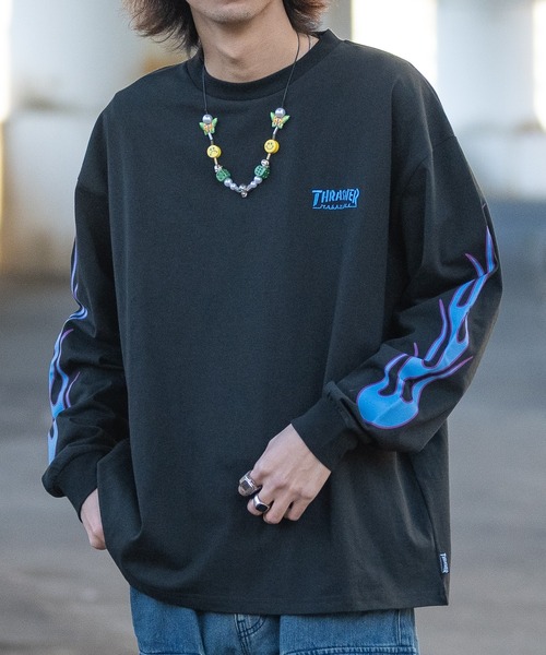 THRASHER tシャツ 「at」「THRASHER/スラッシャー」OE天竺
