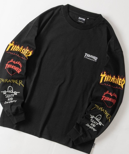 THRASHER（スラッシャー） tシャツ 「at」「THRASHER/スラッシャー」OE