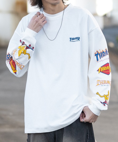 THRASHER tシャツ 「at」「THRASHER/スラッシャー」OE天竺