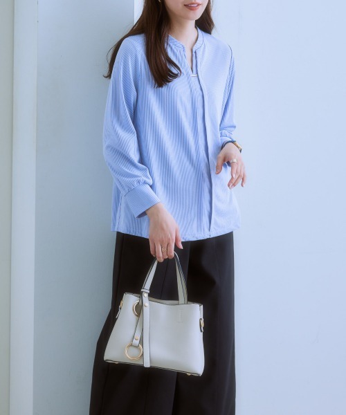 7days Life Styling tシャツ カットソー素材バー付きスキッパー