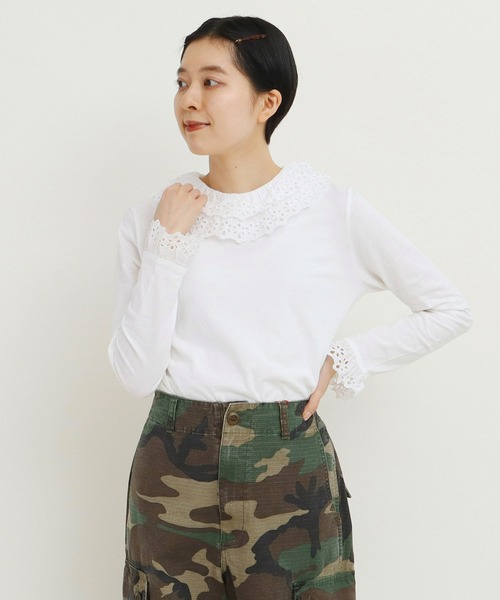 tシャツ TC天竺ティアードフリルTシャツ レディース FREDY & GLOSTER｜TC天竺ティアードフリルTシャツ | Rakuten