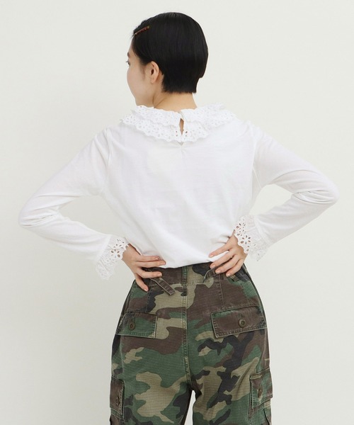 tシャツ ピグメントティアードプルオーバー レディース Dot＆Stripes CHILD WOMAN tシャツ 30/-天竺 ティアードコットン