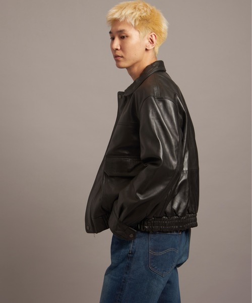 A-2 レザージャケット ブラック JACKROSE 革ジャン ライダース JE LAMB LEATHER A-2 JACKET