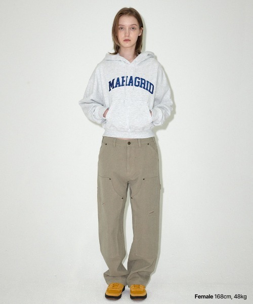 MAHAGRID パーカー 「mahagrid/マハグリッド」VARSITY LOGO CROP