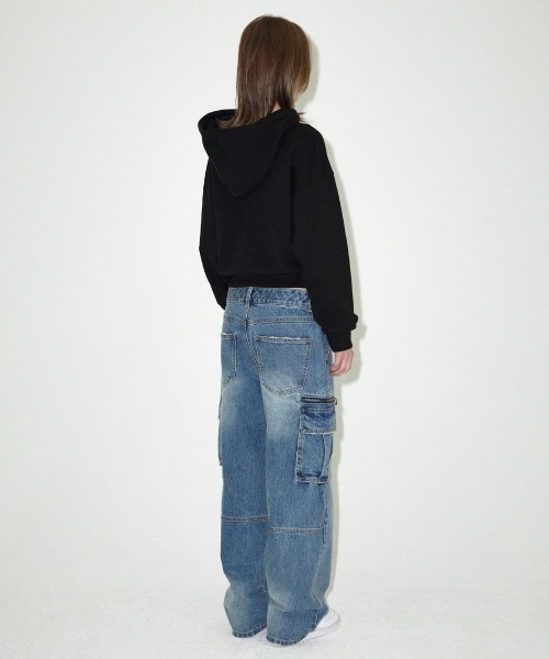 MAHAGRID パーカー 「mahagrid/マハグリッド」VARSITY LOGO CROP