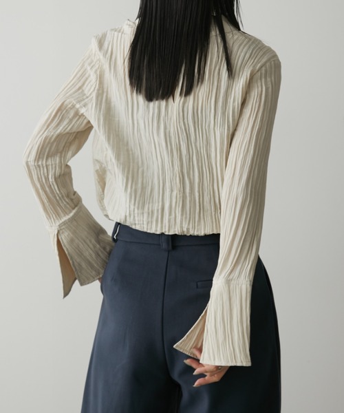 Aunt Marie's（アントマリーズ） ブラウス シャツ スタンドネック楊柳