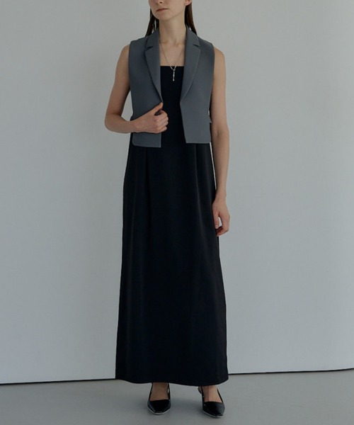 LE'RURE パンツドレス セール】Frilled highwaist wide pants（パンツドレス）｜LE