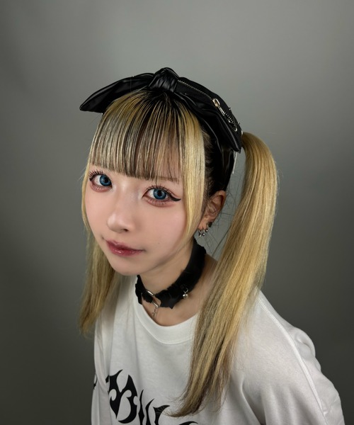 Amilige（アミリージュ） カチューシャ ZIPレザーカチューシャ