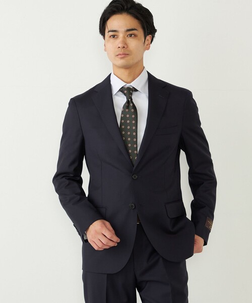 RING JACKET SHIPS別注 CANONICO ビジネススーツ 紺 SHIPS Colors（シップスカラーズ） セレモニースーツ カジュアルスーツ