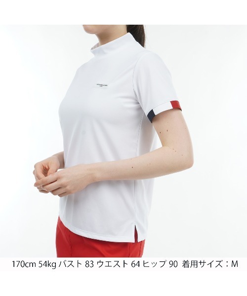TOMMY HILFIGER GOLF tシャツ ストライプカフス 半袖モック