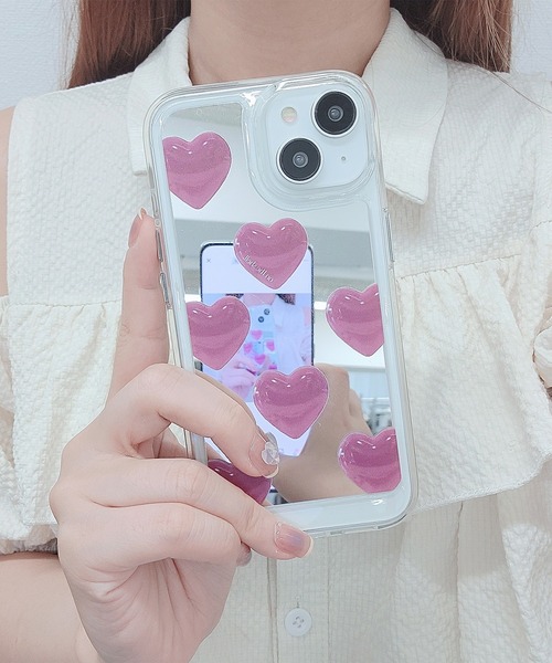新作☆PASTELミラーケースにオリジナルの名前入れスマホケース iphone16e 1514 SE3第3世代バイカラーケースミラー付き