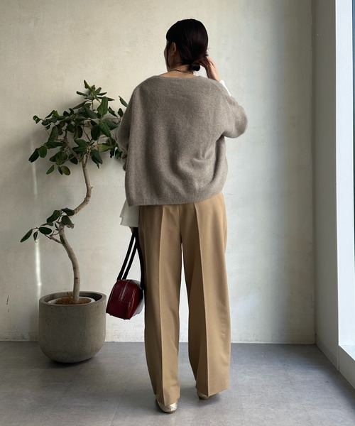 【美品】DOUDOU フォックスウールプルオーバー　 ふんわりニット 低 価格 通販ファッション - 【美品】DOUDOU フォックスウール