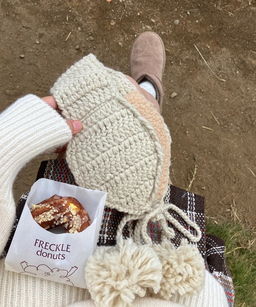 AS KNOW AS（アズノゥアズ） 耳当て イヤーマフ 耳あて ポンポンニット