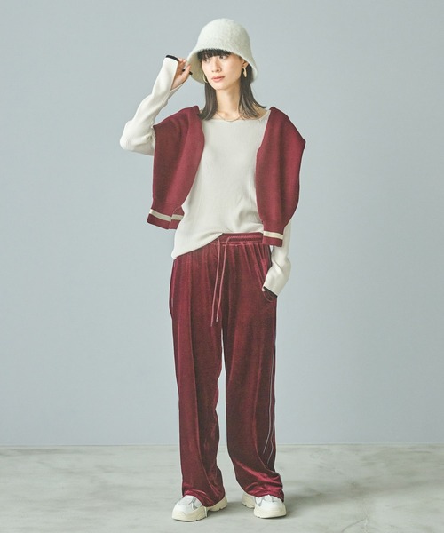LAKOLE（ラコレ） パンツ ベロアトラックパンツ / 151771 レディース