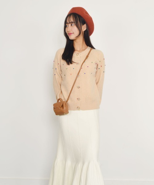 カーディガン ニットカーディガン 韓国ファッション カラフルボタン