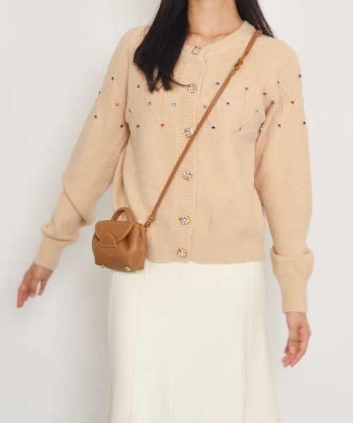 カーディガン ニットカーディガン 韓国ファッション カラフルボタン