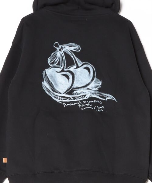 パーカー KIRSH BIG CHERRY DRAWING HOODIE ビックチェリードローイングフーディ「S」 レディース KIRSH BIG CHERRY DRAWING HOODIE ビックチェリードローイング