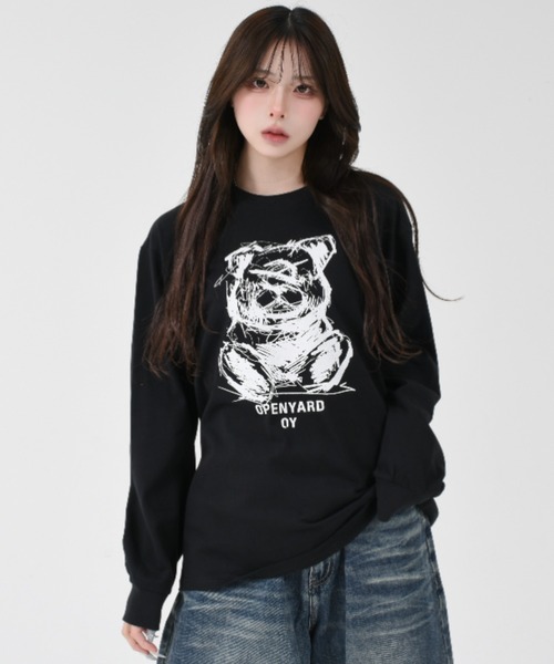 tシャツ 「OY/オーワイ」 SKETCH ODOLLY L/S TEE/スケッチオードリー長袖カットソー レディース メンズ