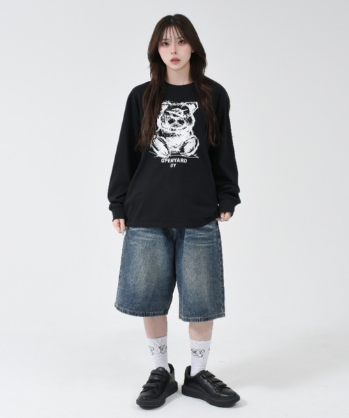 tシャツ 「OY/オーワイ」 SKETCH ODOLLY L/S TEE/スケッチオードリー長袖カットソー レディース メンズ 90357237b_b_01_500.jpg