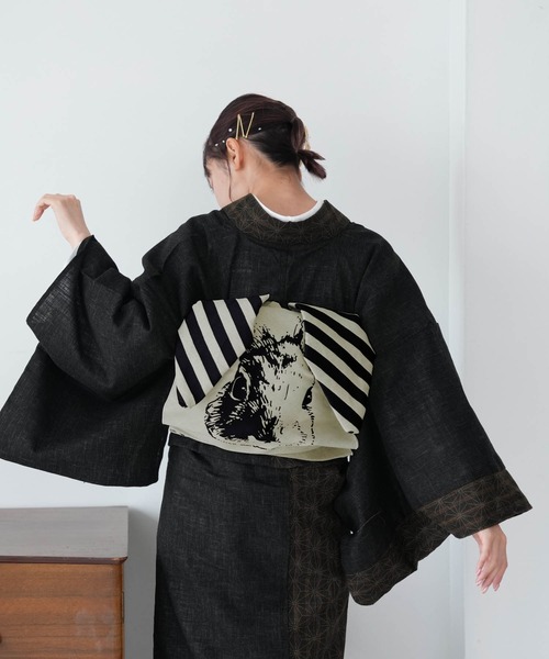 utatane 作り帯 ニコアンティーク ホーランド・ロップ うさぎ 日本製