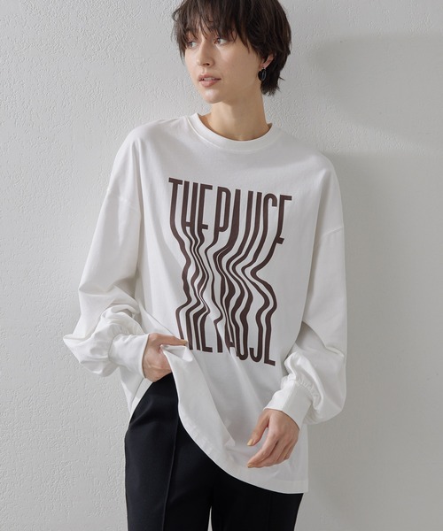 【史上最も激安】 THE PAUSE tシャツ 「THE PAUSE」ウィーグルロゴロングTシャツ トップス