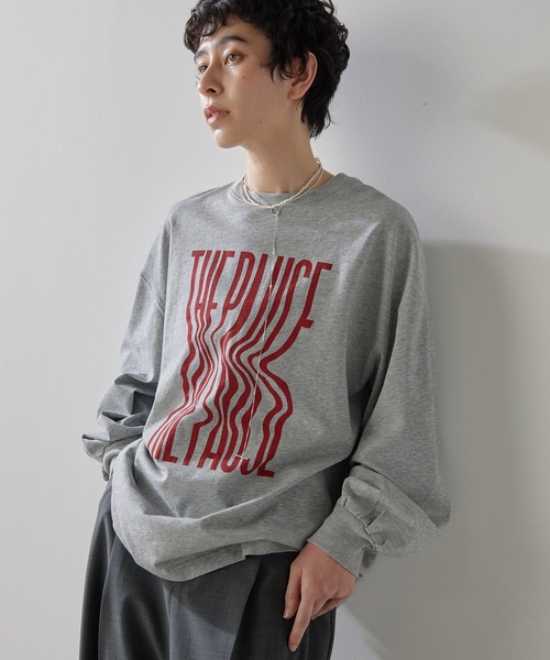 whimgazette 【THE PAUSE】ウィーグルロゴロングTシャツ THE PAUSE tシャツ 「THE PAUSE」ウィーグルロゴロングTシャツ