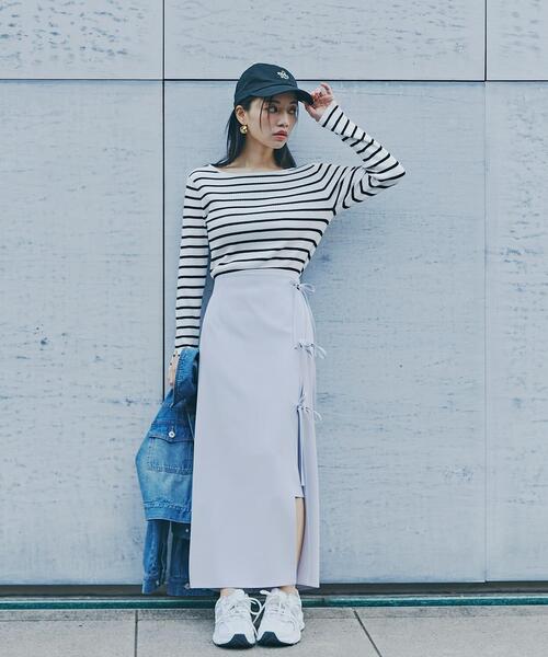 PRADAラップスカート リボン付き 着画あり PRADAラップスカート リボン付き 着画あり