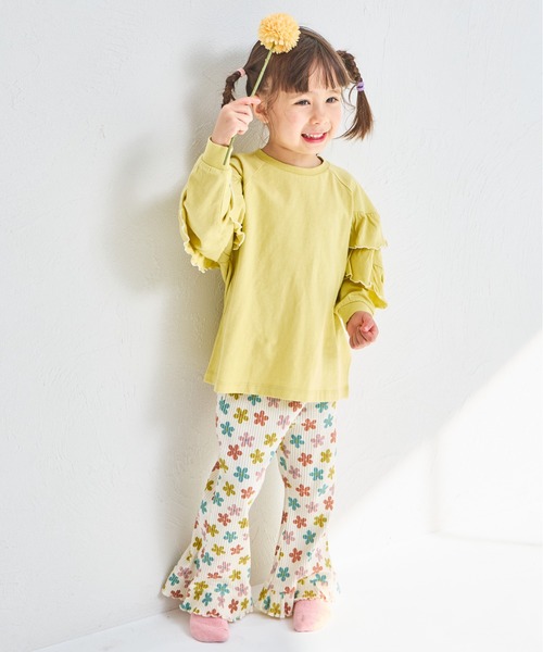 ハンドメイド子供袋 フレアシャツ、フリルパンツ120 - メルカリ