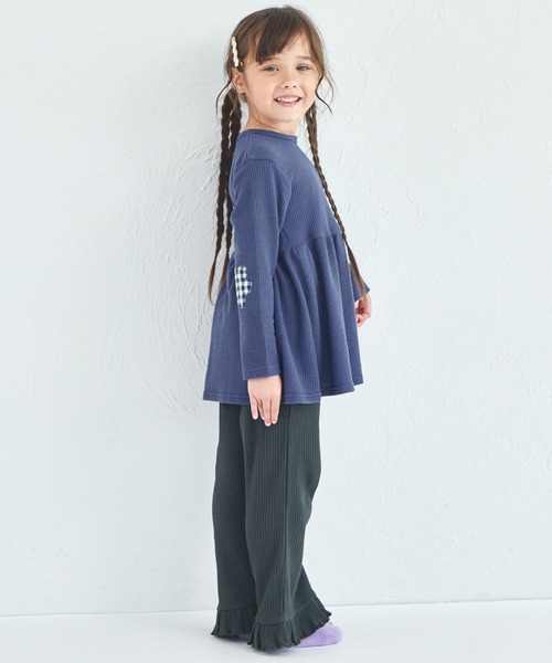 ハンドメイド子供袋　フレアシャツ、フリルパンツ120 楽天市場】フレアパンツ 子供服 キッズ ジュニア 女の子 リブ地