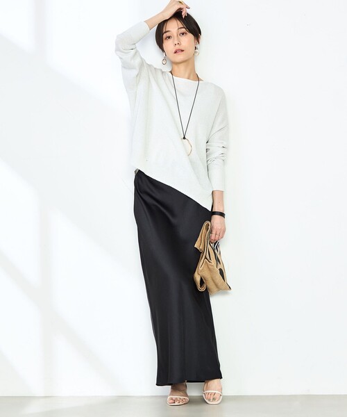 【未使用】【完売品】NOLLEY'S サテンバイアスタイトスカート　手洗可能 NOLLEY'S スカート 「WEB限定」デザインサテンバイアスタイト