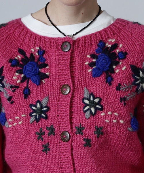 ROSE BUD（ローズバッド） カーディガン (mag.by c)ネパールハンドエン