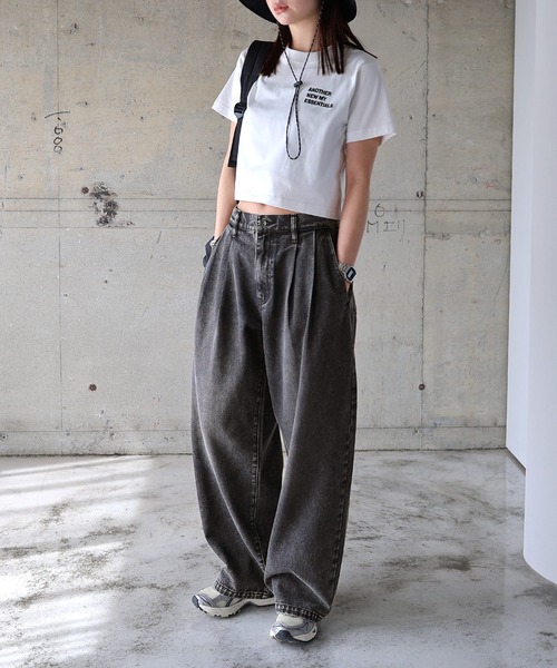 ANME ジーンズ デニム デニムパンツ ルーズデニムタックワイド