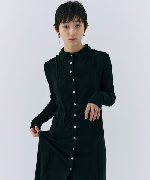 JOSE MOON（ジョゼムーン） ワンピース LAYERED SHEATH LINE CUTDRESS
