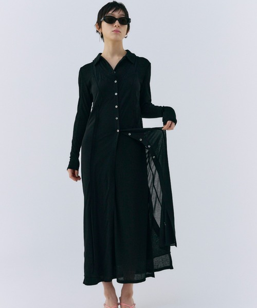 JOSE MOON（ジョゼムーン） ワンピース LAYERED SHEATH LINE CUTDRESS