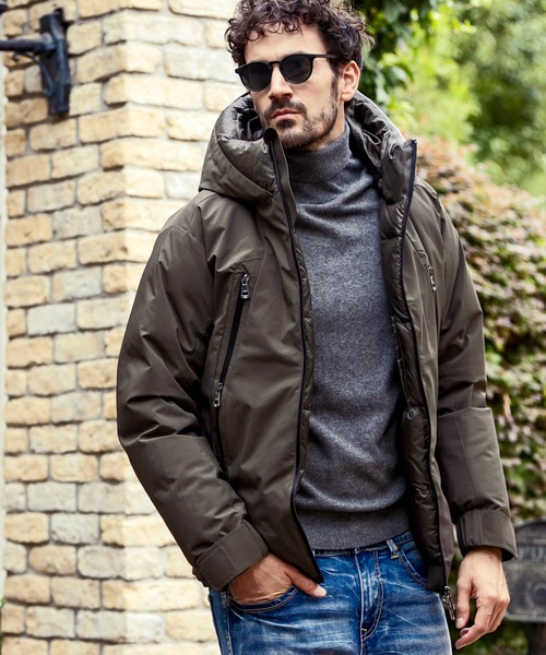 AKM エイケイエム メンズ ダウンジャケット カーキ ぽかぽか 登山 冬 AKM Contemporary（エイケイエムコンテンポラリー） ダウンジャケット