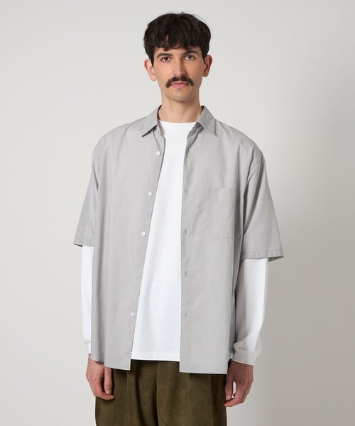 ＜Steven Alan＞ C/L/S ストライプ レギュラーカラー シャツ Steven Alan＞ CC ピケ ストライプ レギュラーカラー シャツ LOOSE