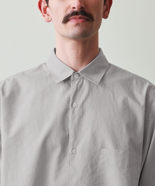 ＜Steven Alan＞ C/L/S ストライプ レギュラーカラー シャツ Steven Alan＞ CC ピケ ストライプ レギュラーカラー シャツ LOOSE