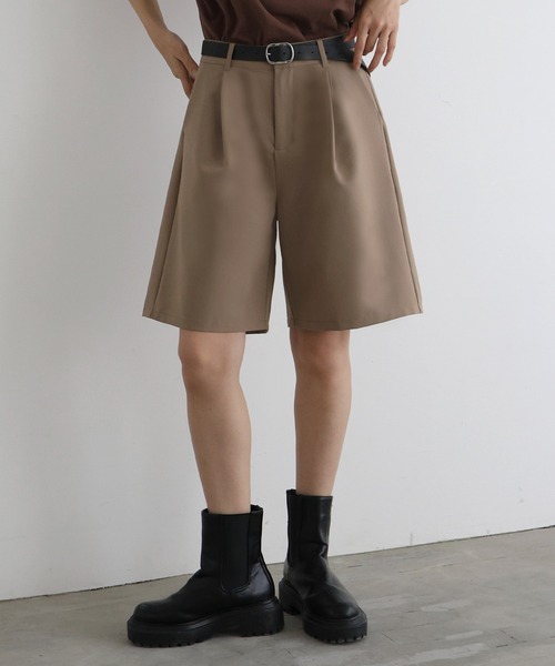 TINA：JOJUN パンツ フリルラップレイヤード ショートパンツ