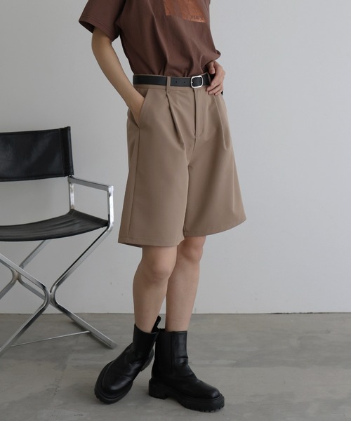 hellam（ヘラム） パンツ タックハーフパンツ レディース : ZOZOTOWN