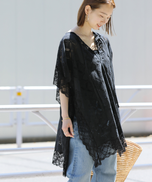 ブラウス シャツ 「追加」「PROVOKE/プロヴォーク」Poncho ブラウス レディース