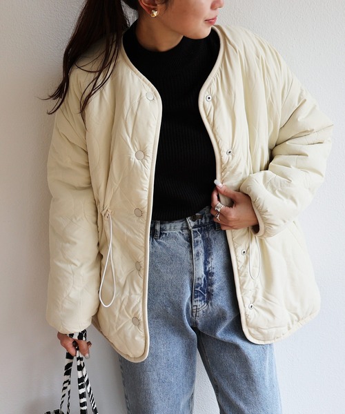 「andme」 ジャケット M アイボリー レディース_画像2