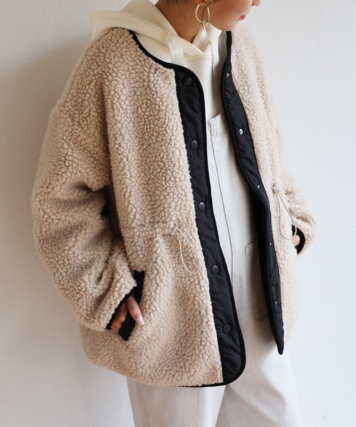 「andme」 ジャケット M アイボリー レディース_画像5